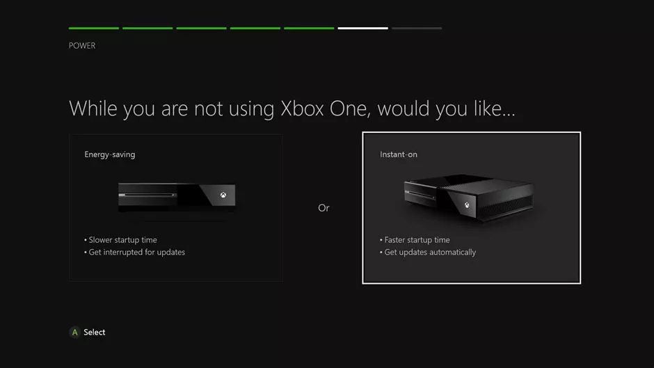 Xbox One Energie Einstellung