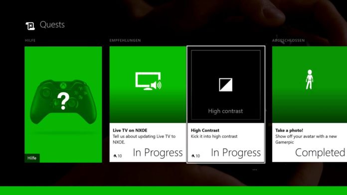 Xbox One Preview - Hoher Kontrast Xbox One Preview - Hoher Kontrast