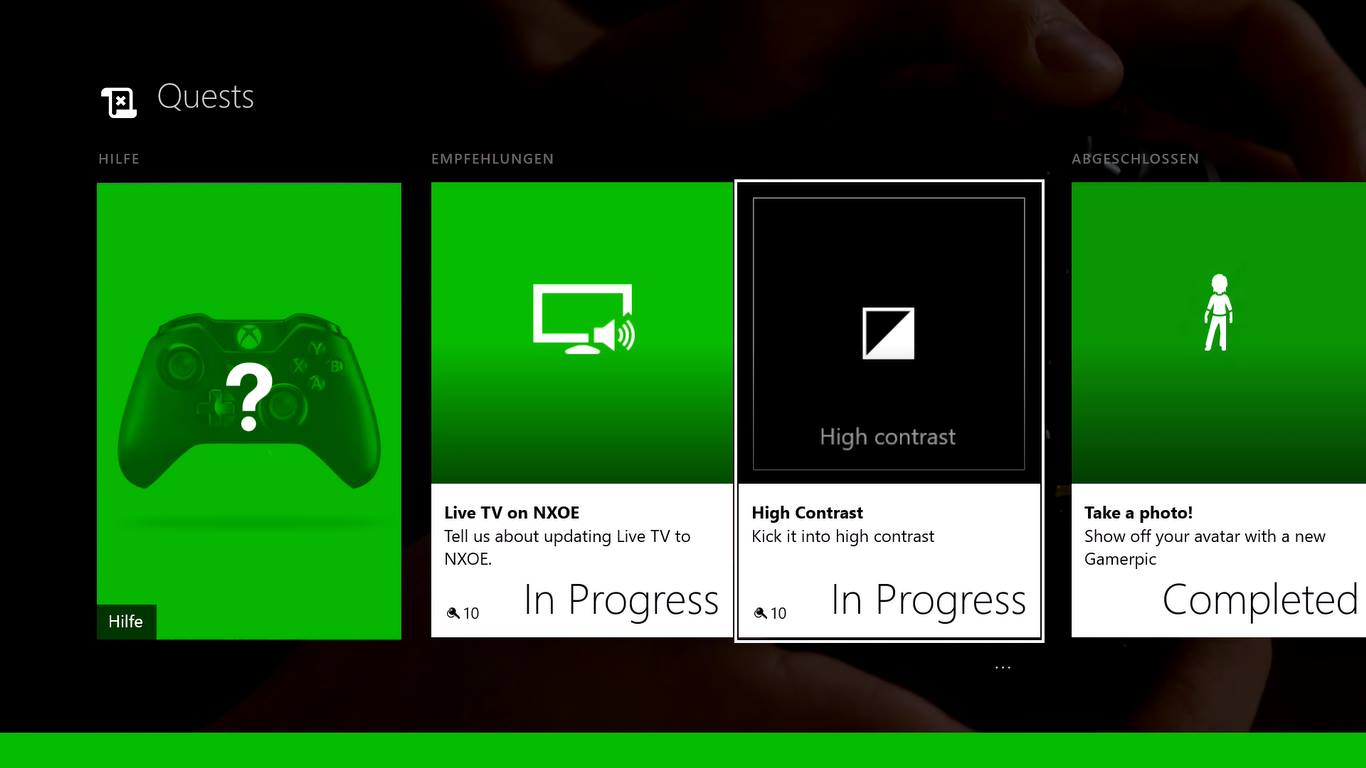 Xbox One Preview - Hoher Kontrast