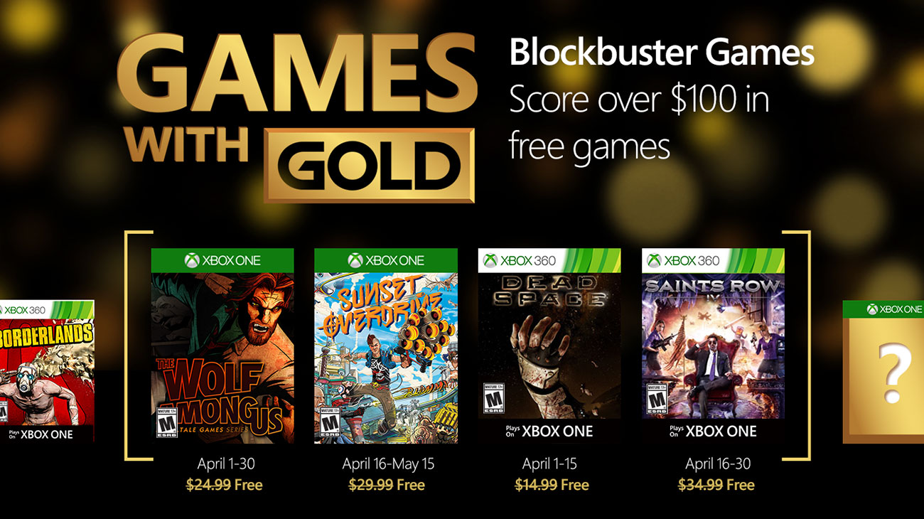 Games with Gold April 2016