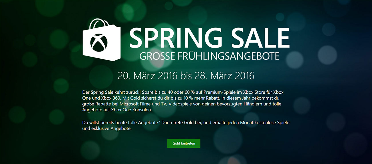 Spring Sale für Xbox One und Xbox 360