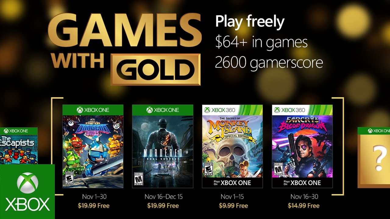 Games with Gold: November 2016 Spiele