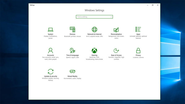 Windows 10 - Spielebereich