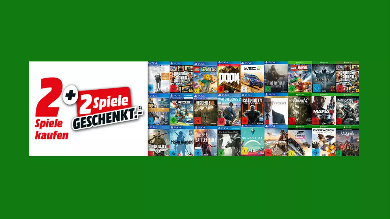 Media Markt: 4 Spiele - nur 2 bezahlen