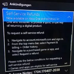 Rückerstattungen von Käufen auf Xbox One und Windows 10