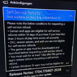 Microsoft: Rückerstattungen von Käufen auf Xbox One und Windows 10 möglich 29 Rückerstattungen von Käufen auf Xbox One und Windows 10