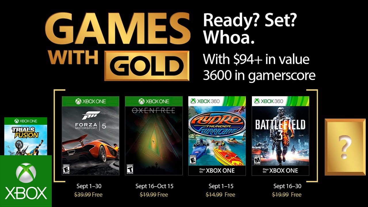 Games with Gold September 2017