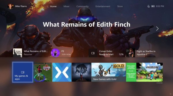 Xbox One Dashboard