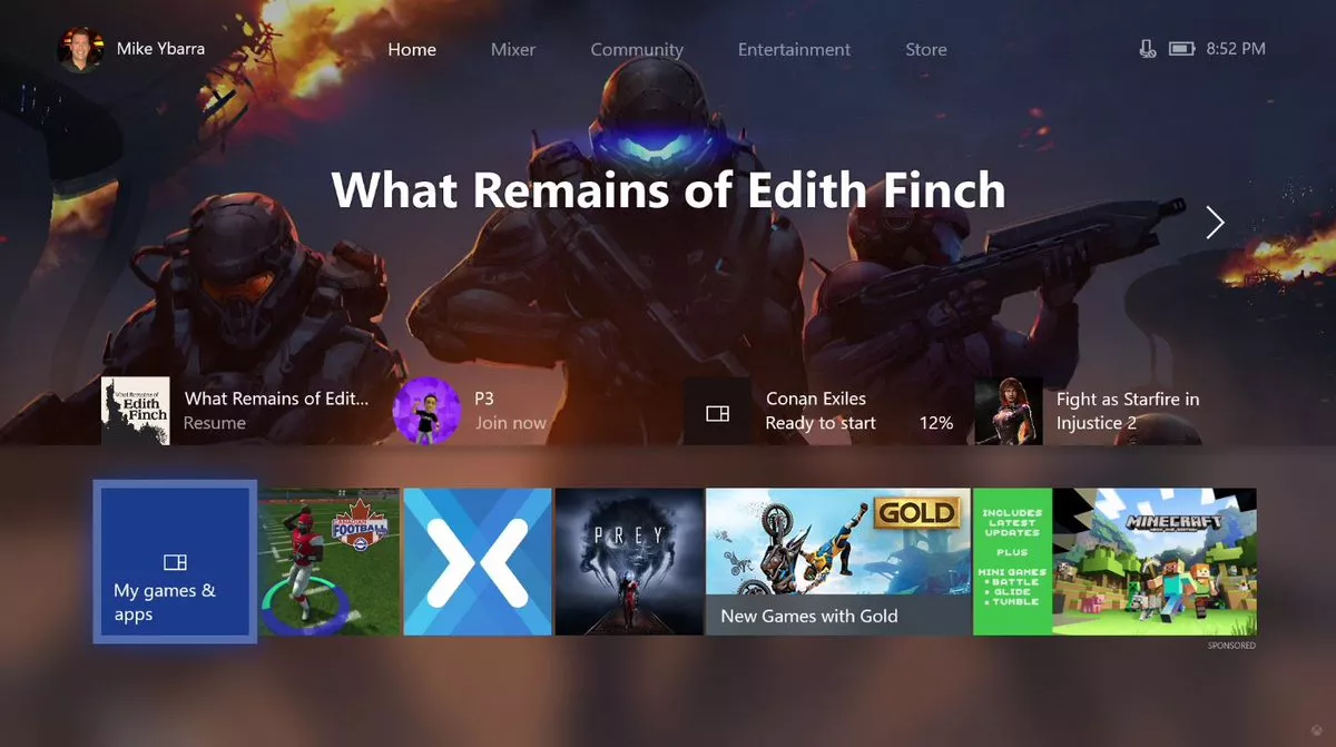 Xbox One Dashboard