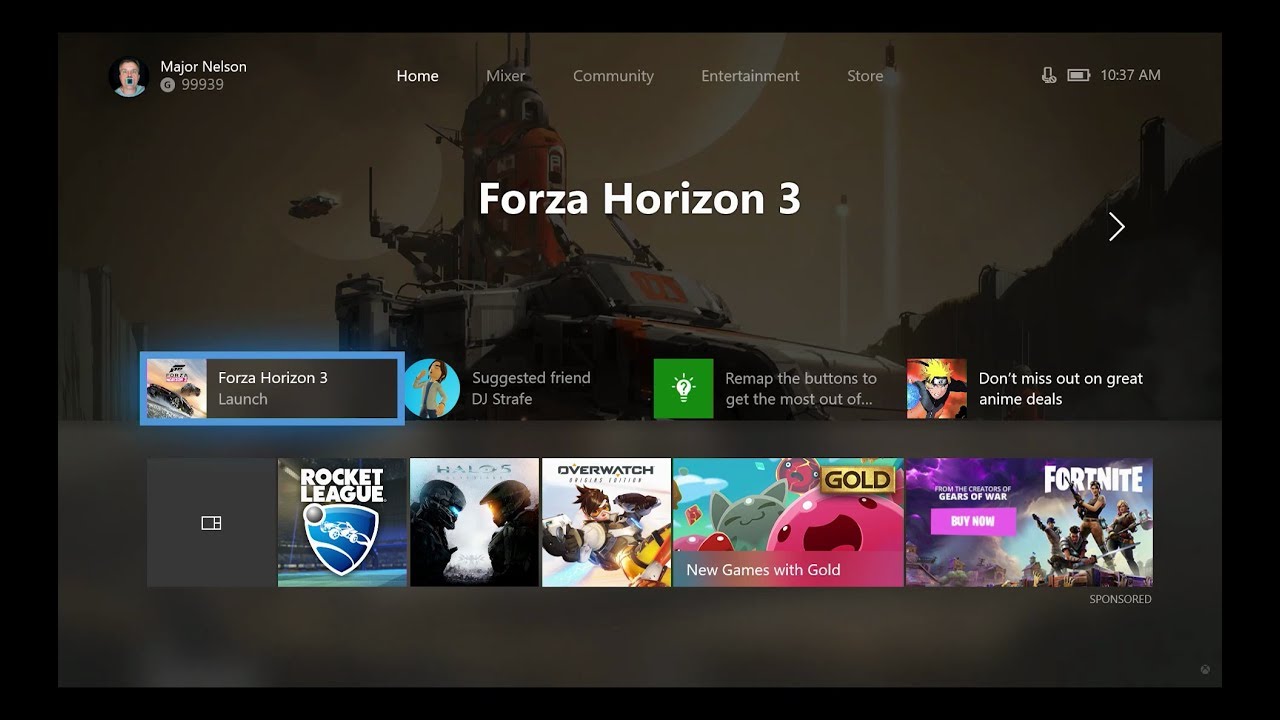 Xbox One Dashboard - Preview Herbst 2017