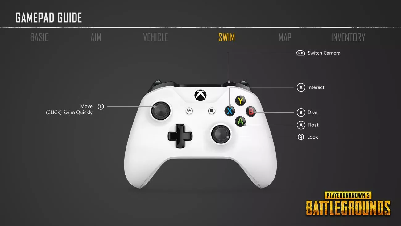 PlayerUnknown's Battlegrounds: Offizielles Xbox Controller Layout