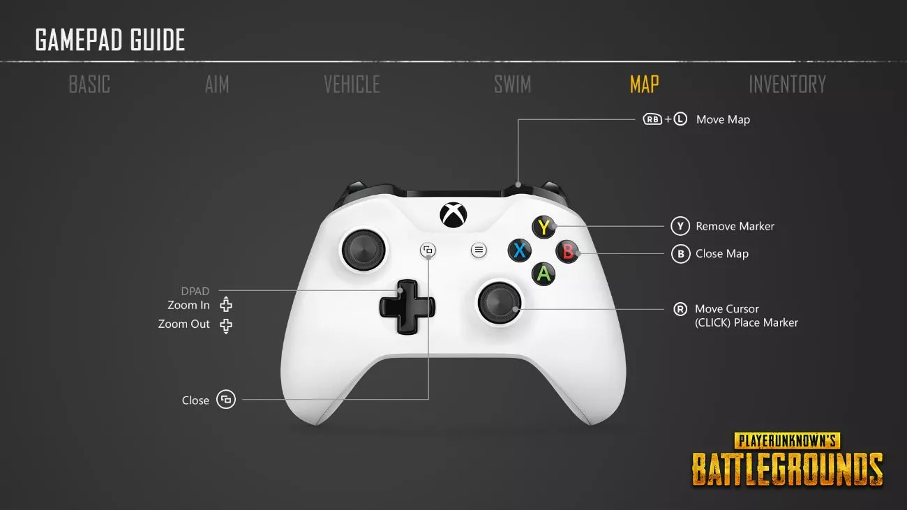 PlayerUnknown's Battlegrounds: Offizielles Xbox Controller Layout