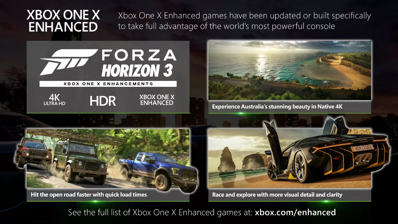 Forza Horizon 3 Xbox One X Enhanced Update