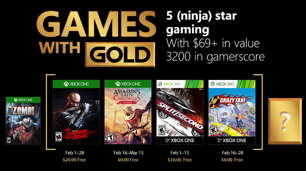 Games with Gold - Februar 2018