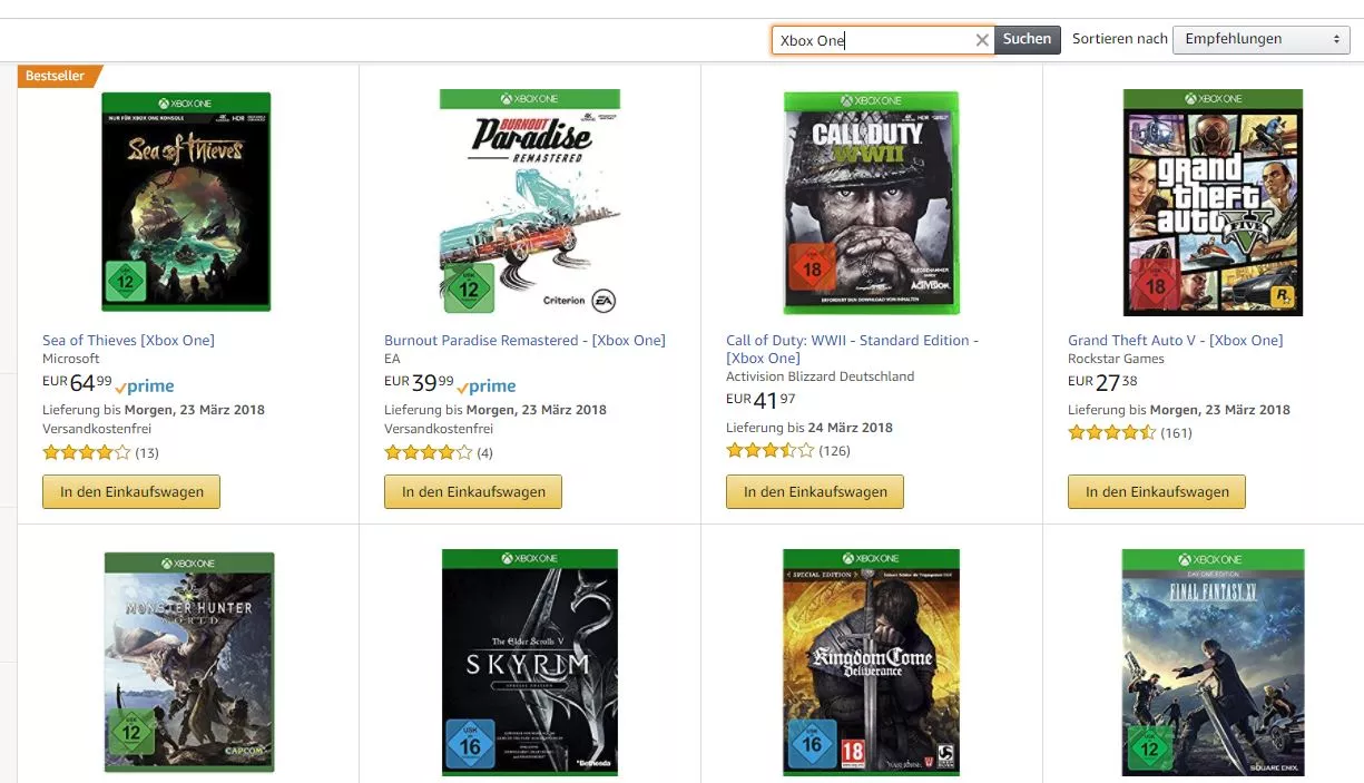 Amazon: 5 kaufen, 3 zahlen Aktion