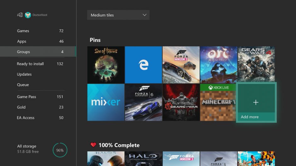 Xbox One Dashboard