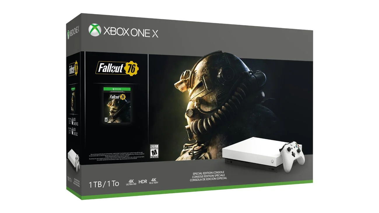 Xbox One X Robot White Special Edition Fallout 76 Bundle
