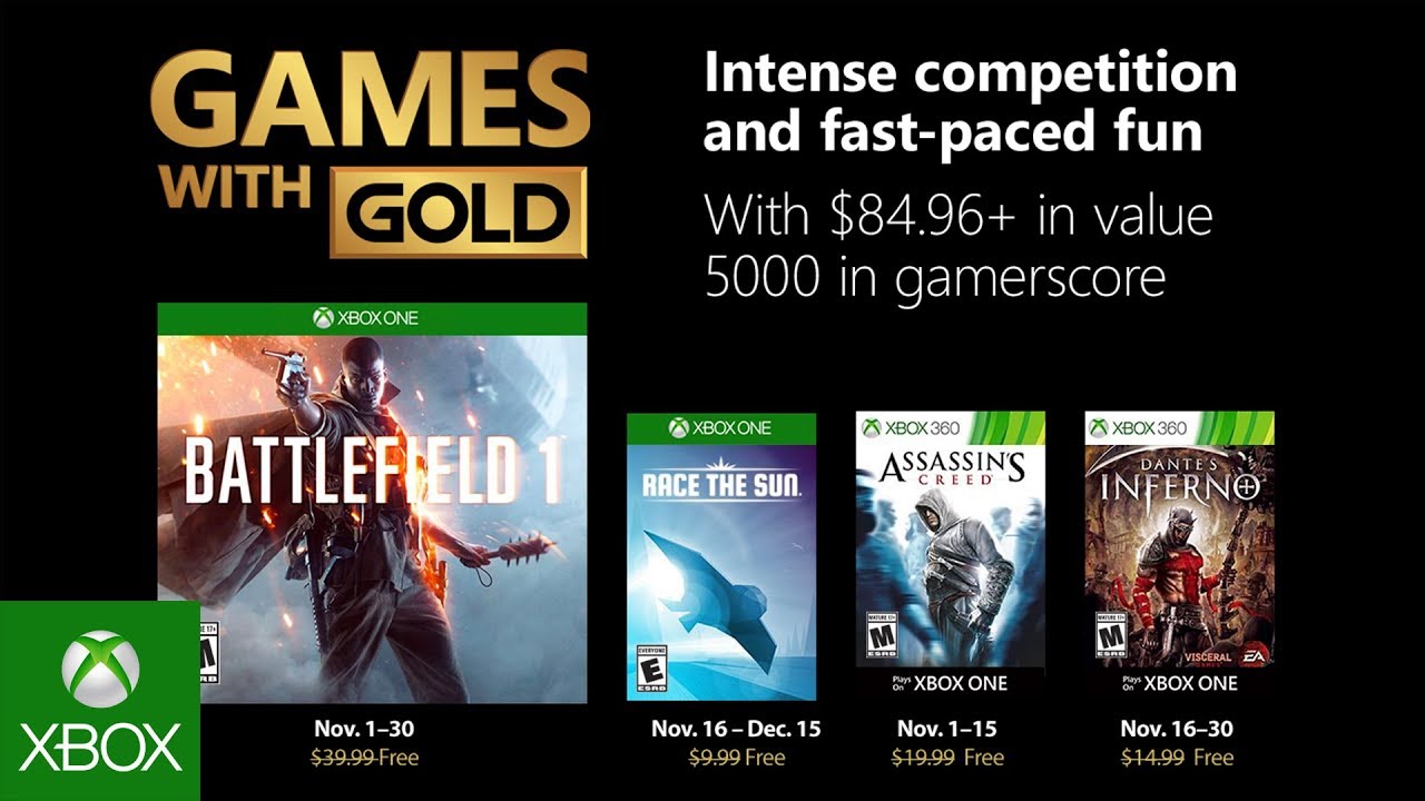 Games with Gold - November 2018