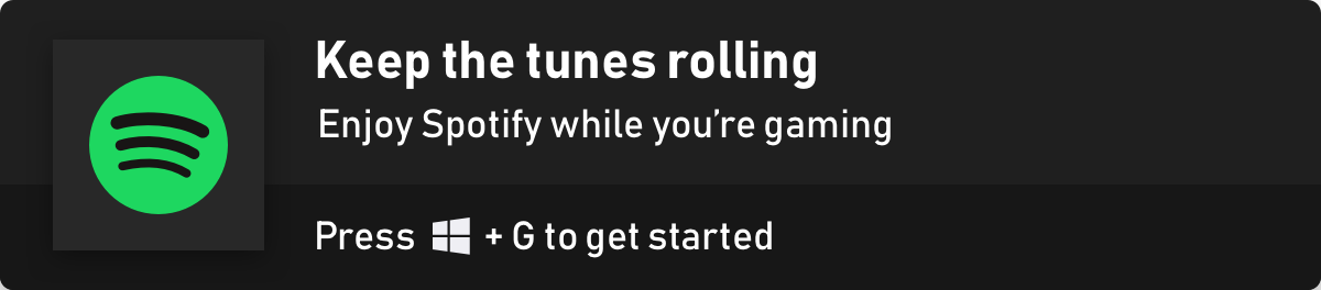Game Bar Spotify