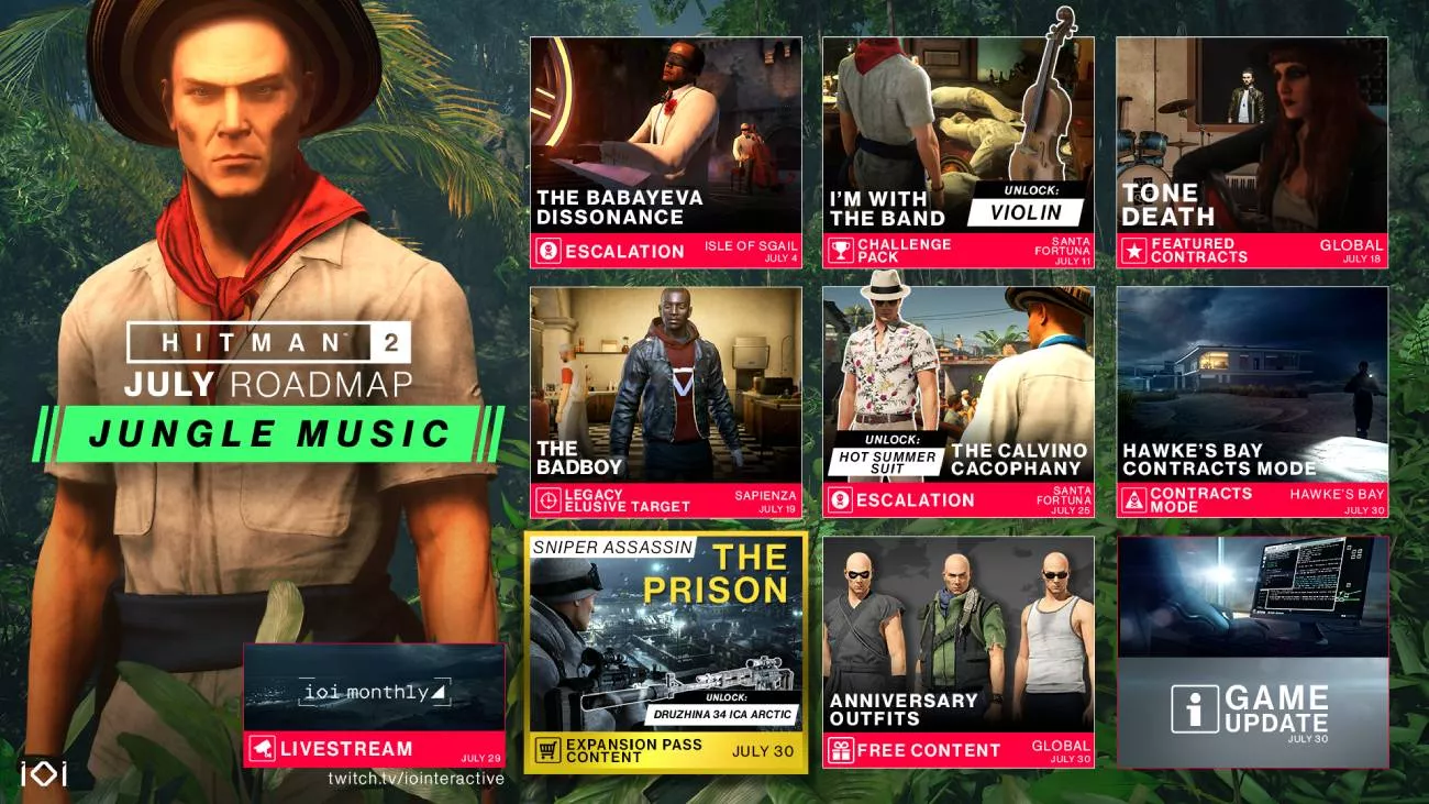 HITMAN 2: Roadmap Juli 2019