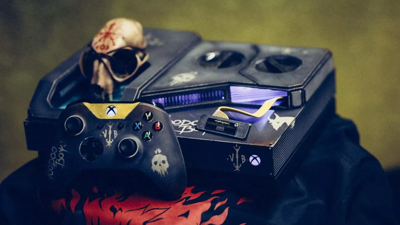 Xbox One X im Cyberpunk 2077 Design