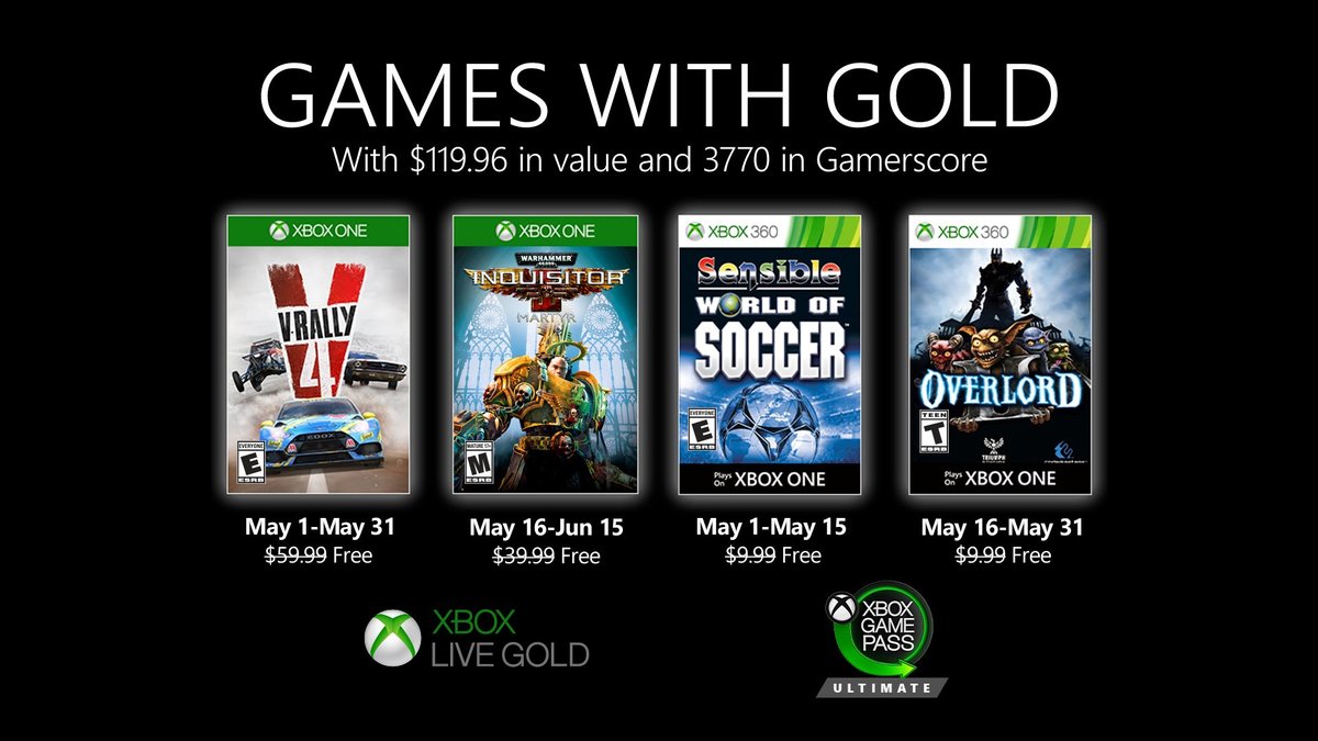 Games with Gold - Mai 2020