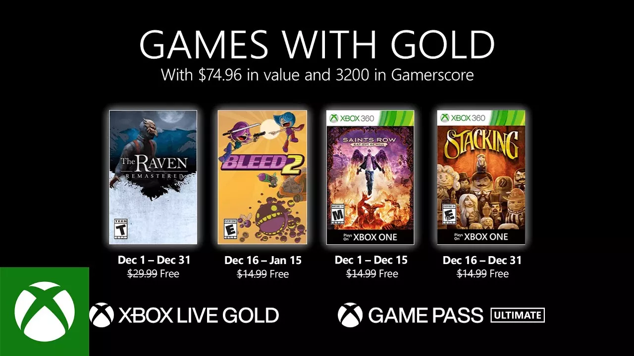 Games with Gold - Dezember 2020