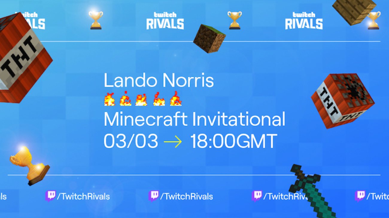 Twitch Rivals Mit Lando Norris Steht Ganz In Zeichen Von Minecraft Und Der Formel 1 Insidexbox De