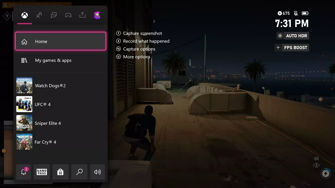 Xbox Dashboard - März 2021