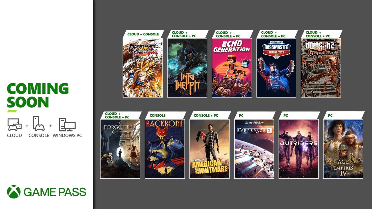 Xbox Game Pass - Oktober 2021