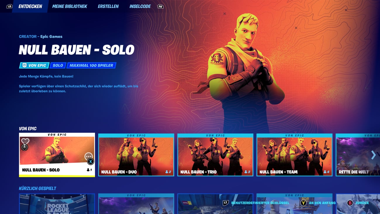 Fortnite "Null Bauen"