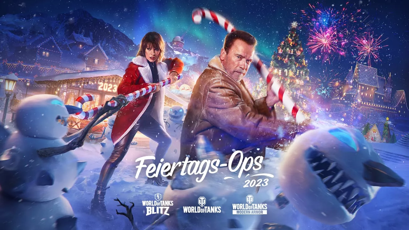 World of Tanks: Arnold Schwarzenegger und Milla Jovovich