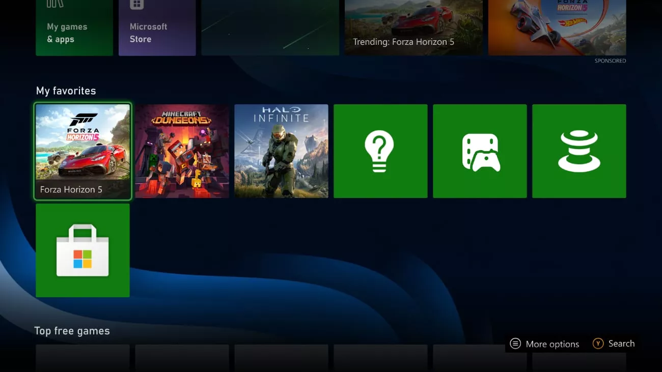 Xbox Home Experience - Xbox Dashboard