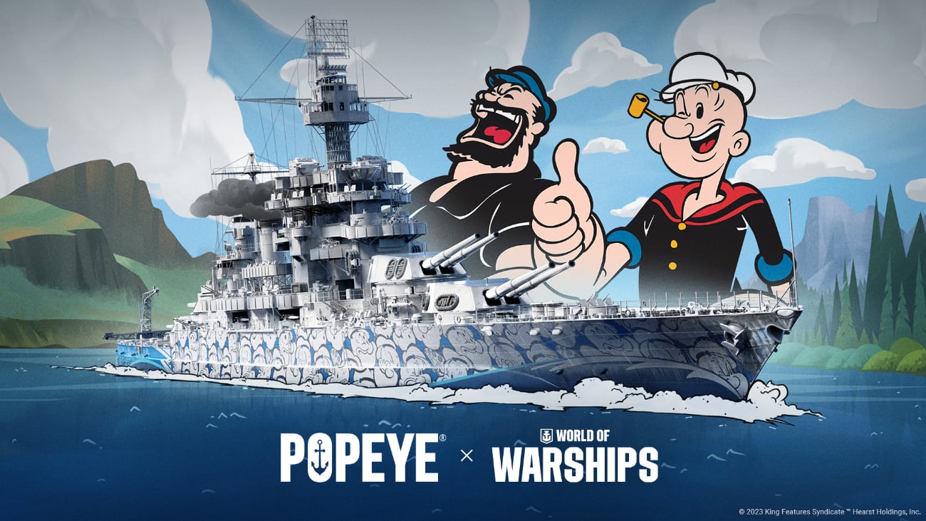 World of Warships und Popeye der Seemann