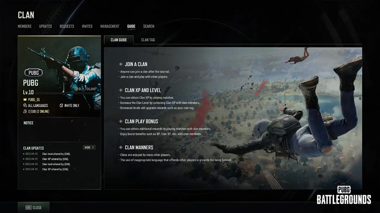 PUBG: BATTLEGROUNDS - Clan-System