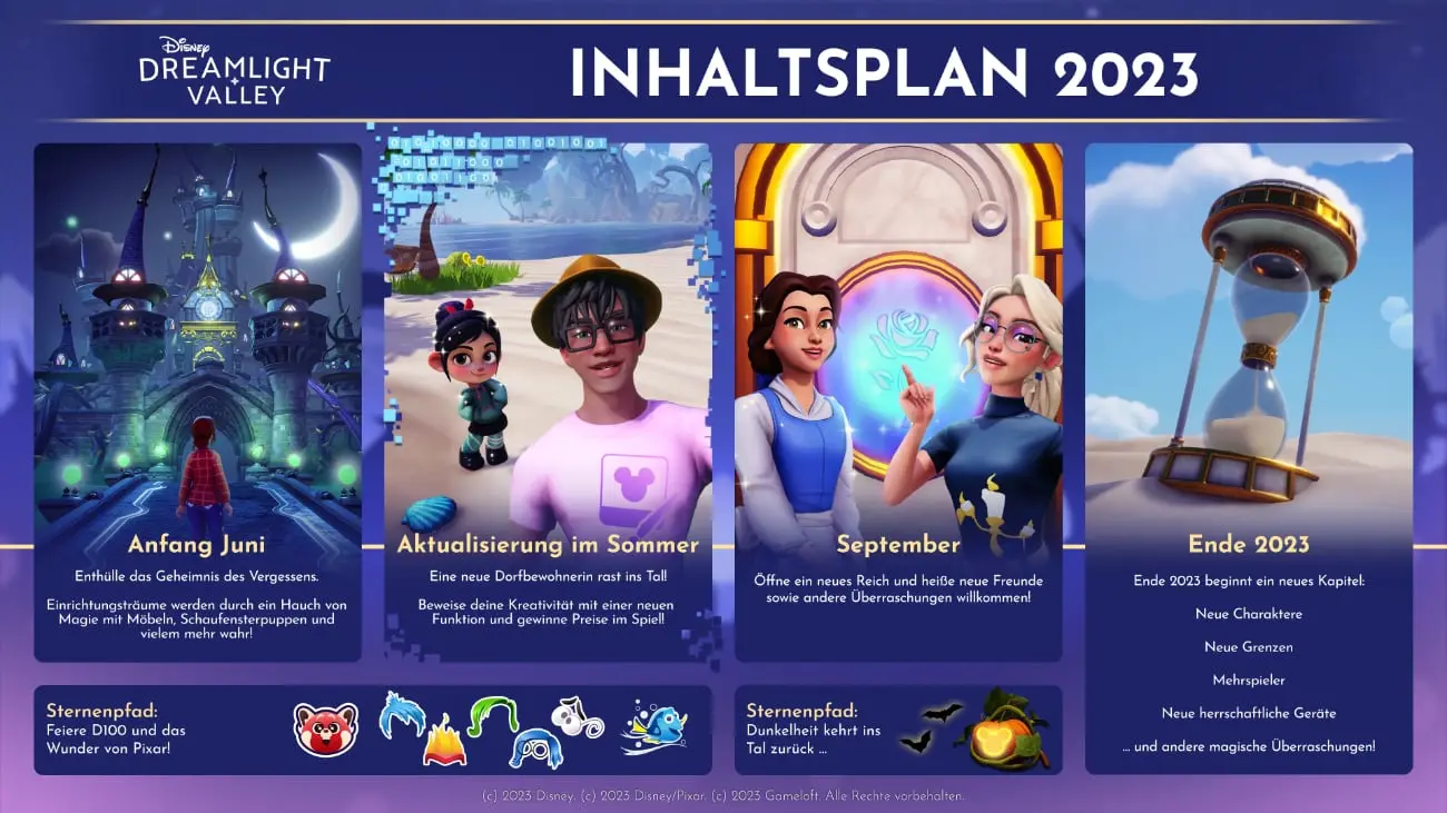 Disney Dreamlight Valley Roadmap 2023