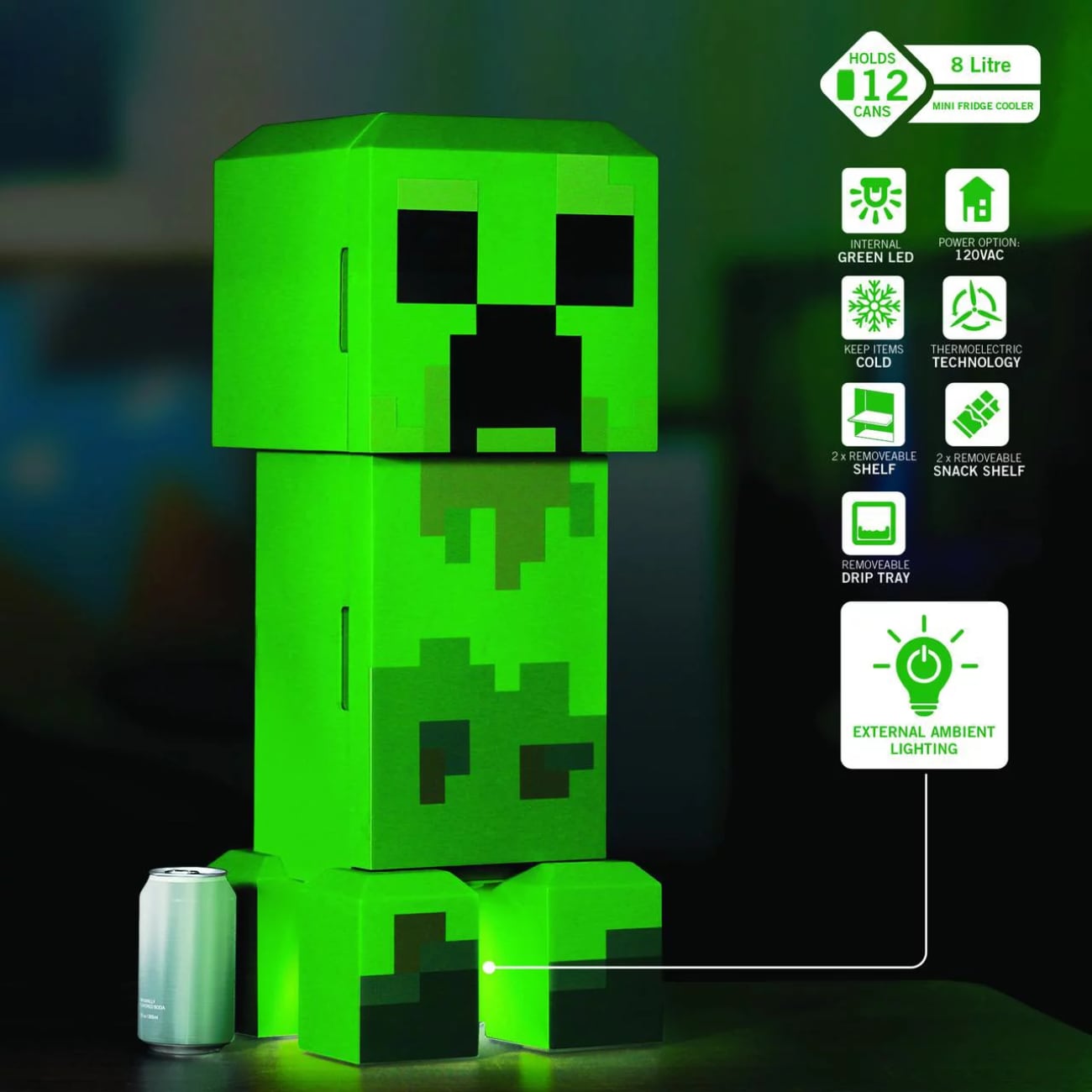 Xbox bringt Minecraft-Mini-Kühlschrank Creeper exklusiv bei Walmart auf  den Markt 🎮