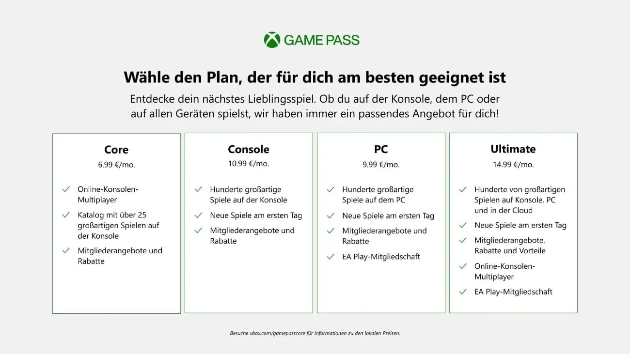 Xbox Game Pass Core
