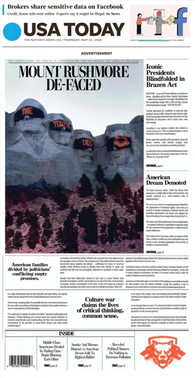 Call of Duty: Black Ops 6 - USA Today-Anzeige
