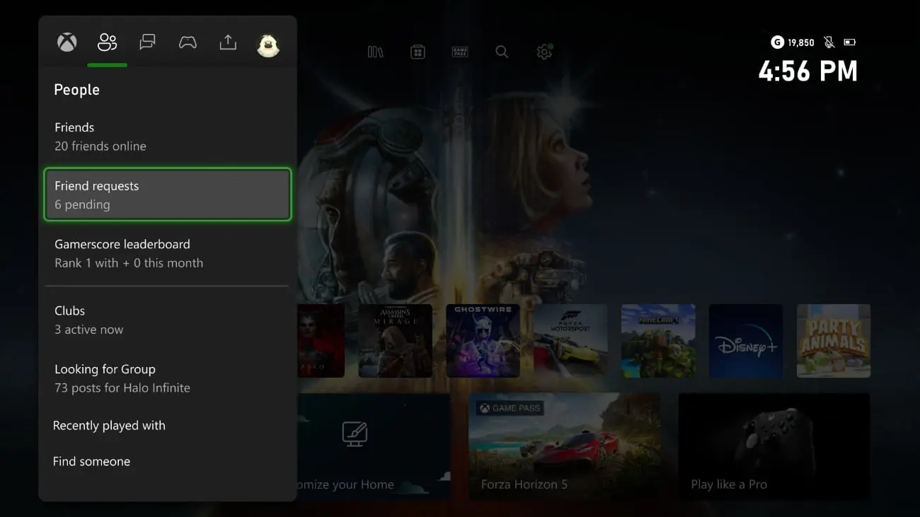 Xbox's neue Freunde und Follower Erfahrung