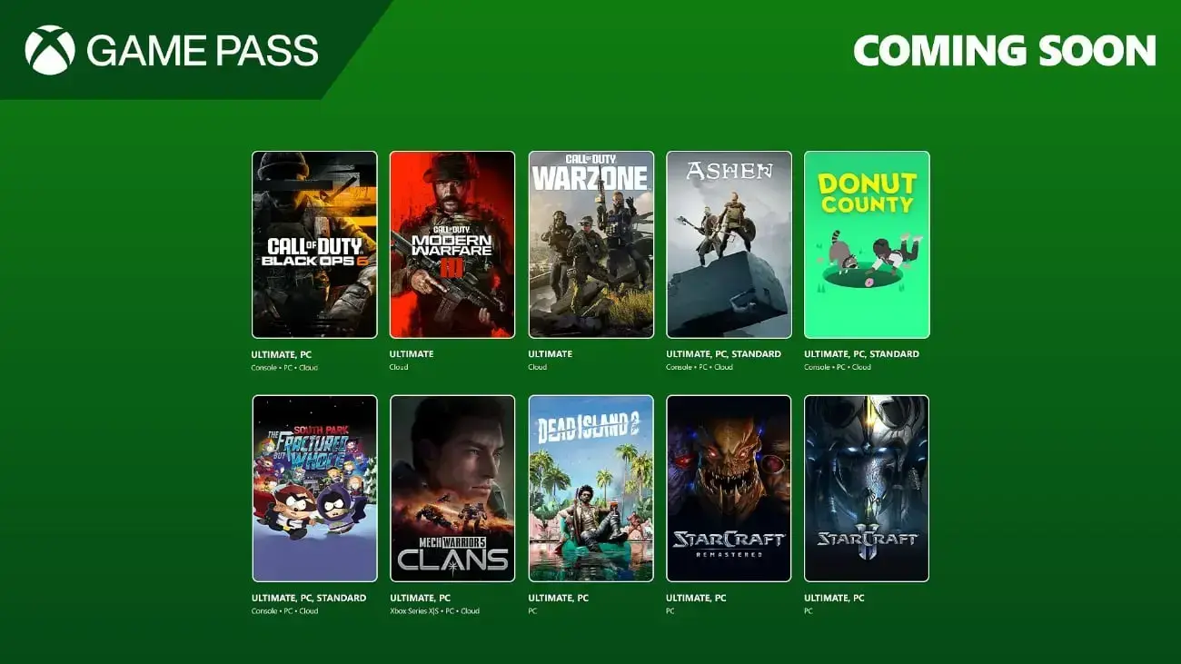 Xbox Game Pass - Oktober 2024