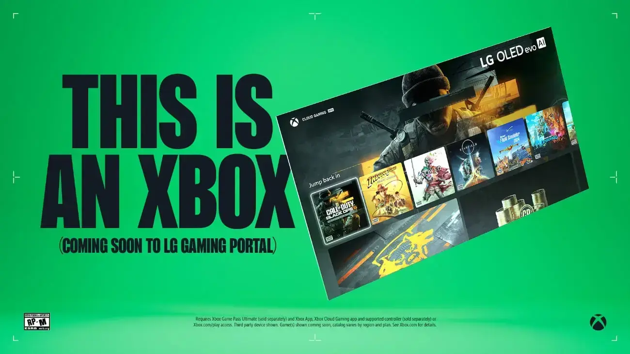 Xbox App (Xbox Cloud Gaming) kommt auf LG-Fernseher