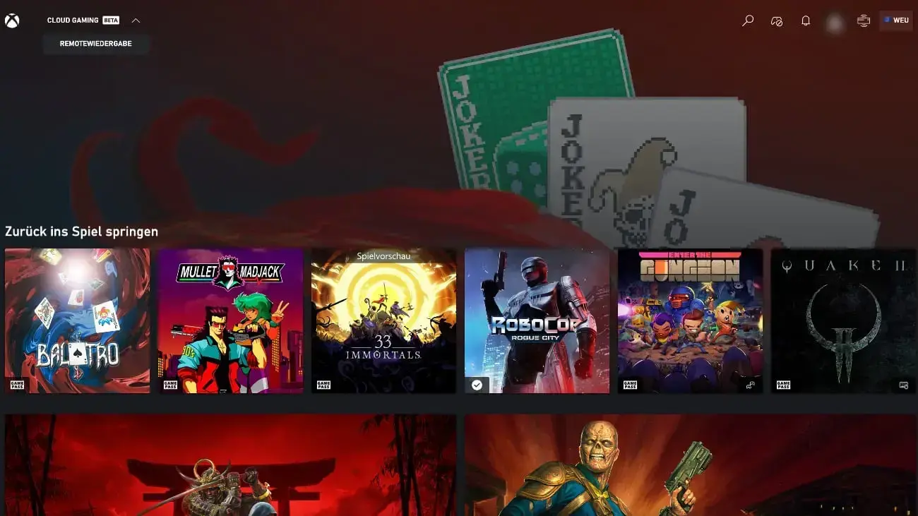 Xbox Cloud Gaming