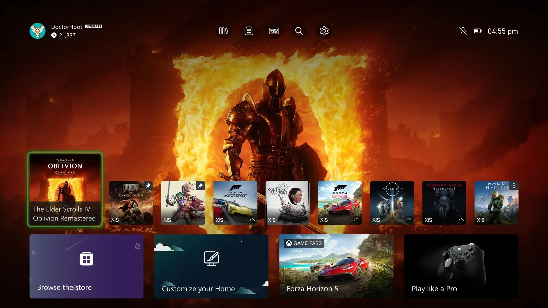 Xbox Homescreen