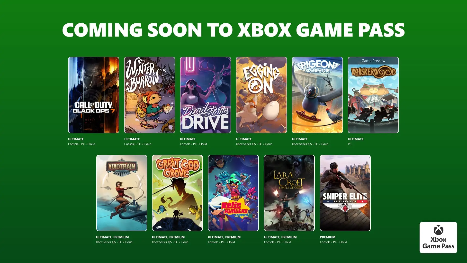 Xbox Game Pass - November 2025