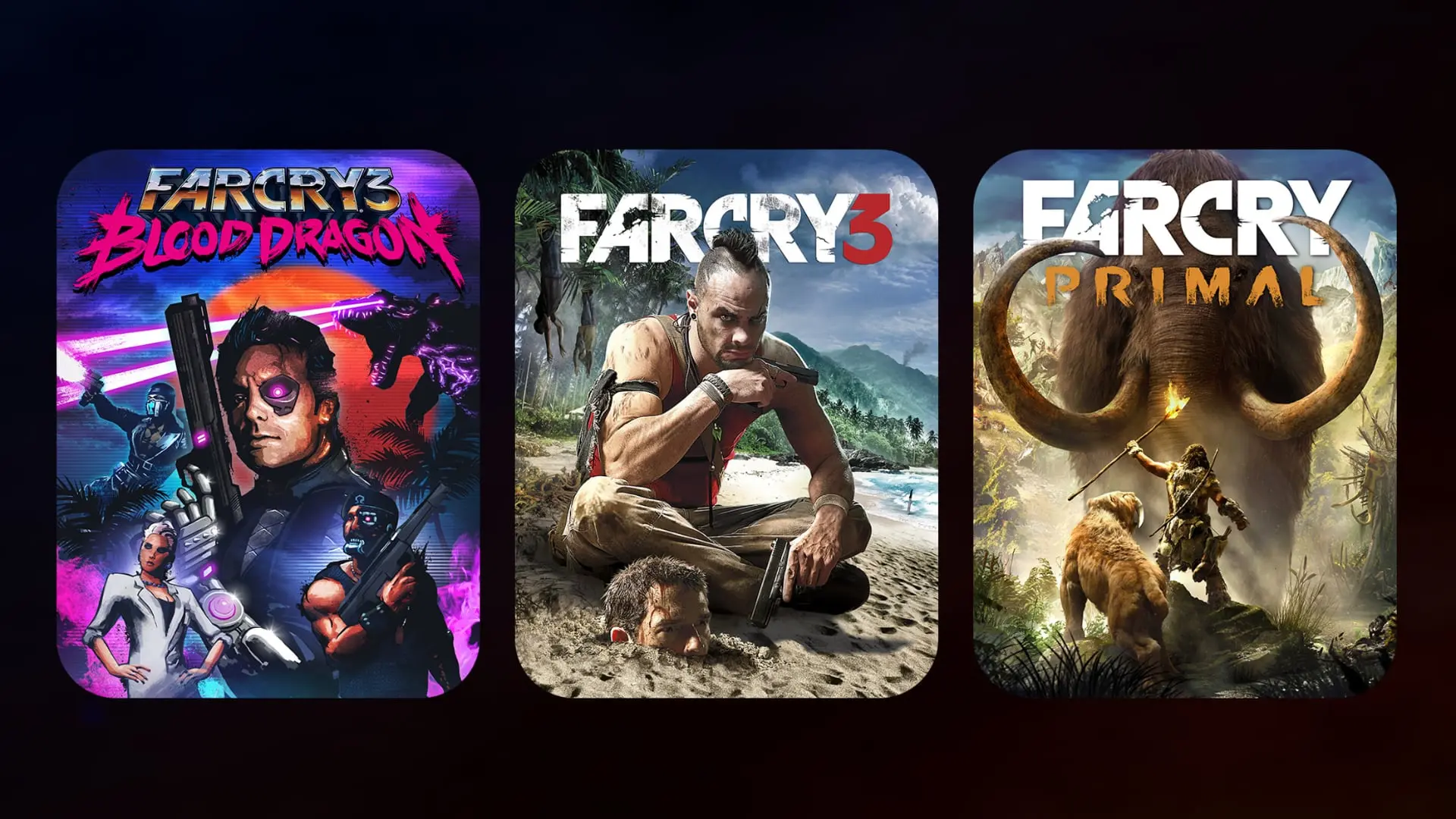 Far Cry 3, Far Cry 3: Blood Dragon und Far Cry Primal