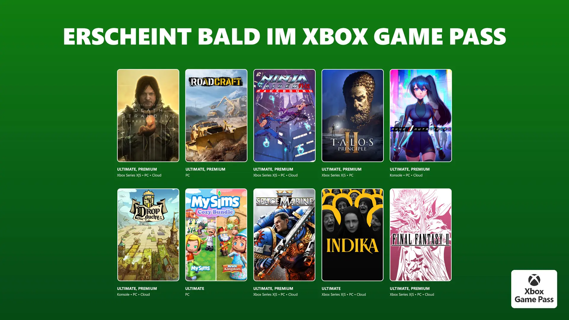 Xbox Game Pass: Januar-Update