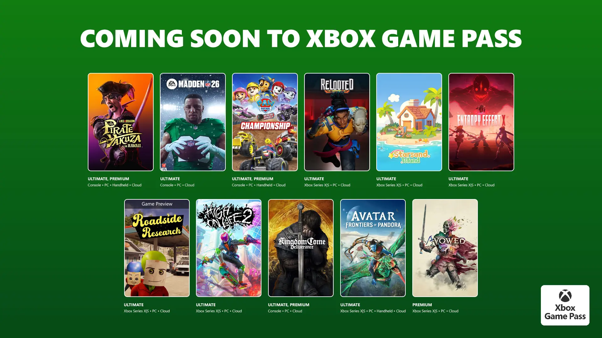 Xbox Game Pass im Februar 2026