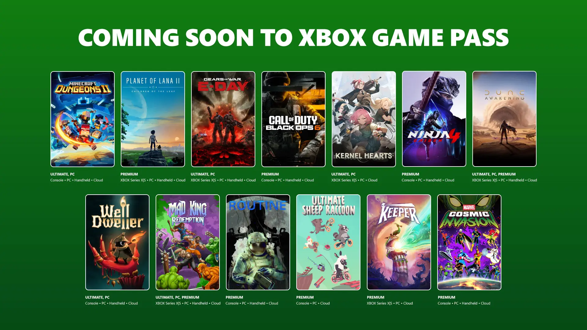Xbox Game Pass - September 2026